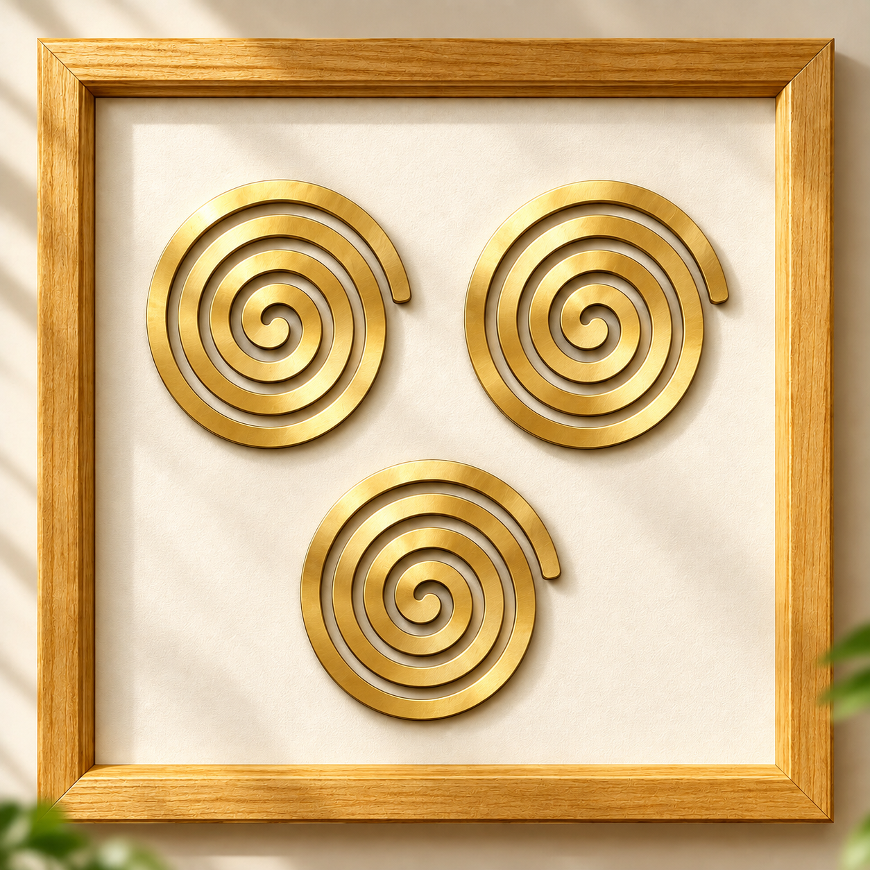 Brass Helix 3 Pc Frame
