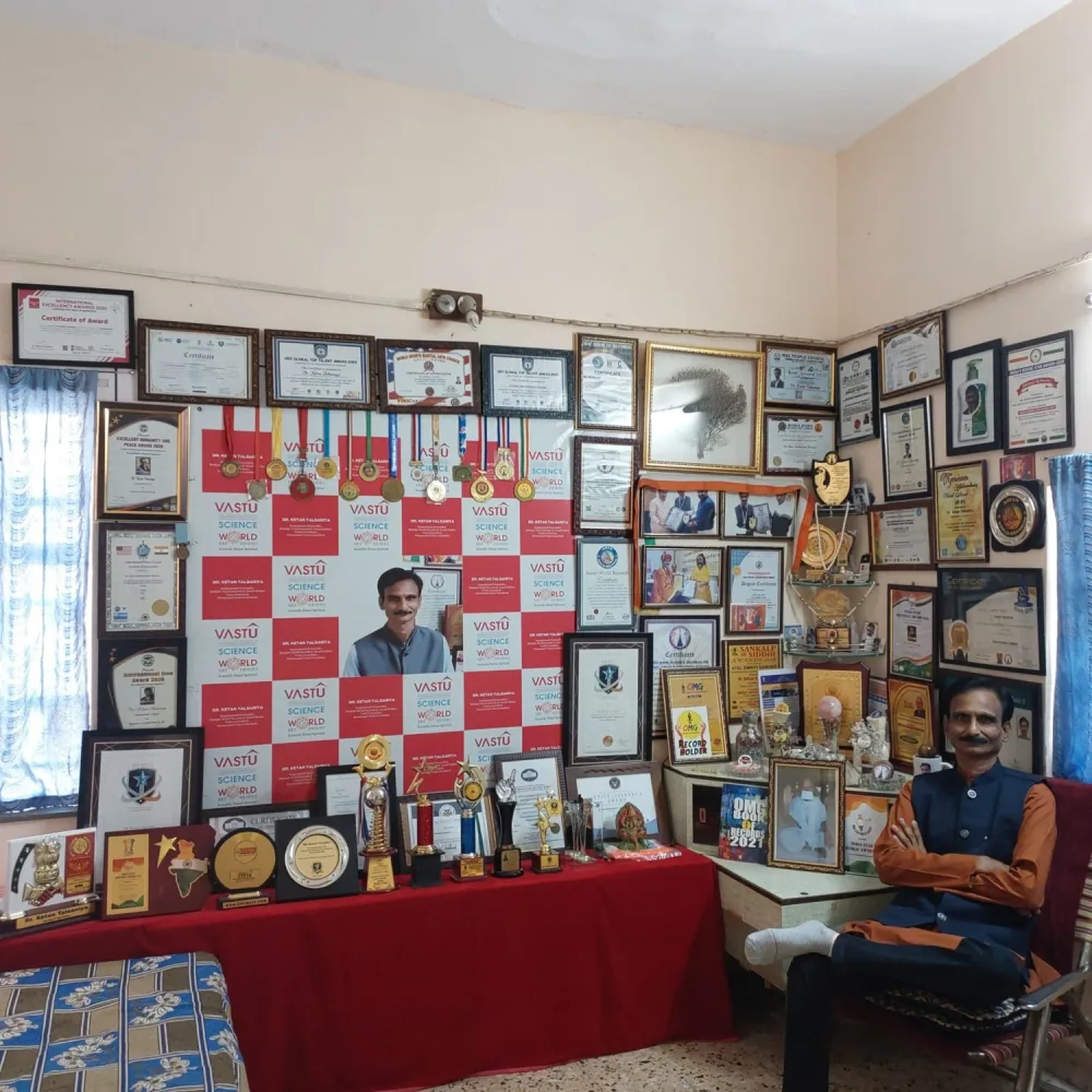 Dr. Ketan Talsaniya with his awards