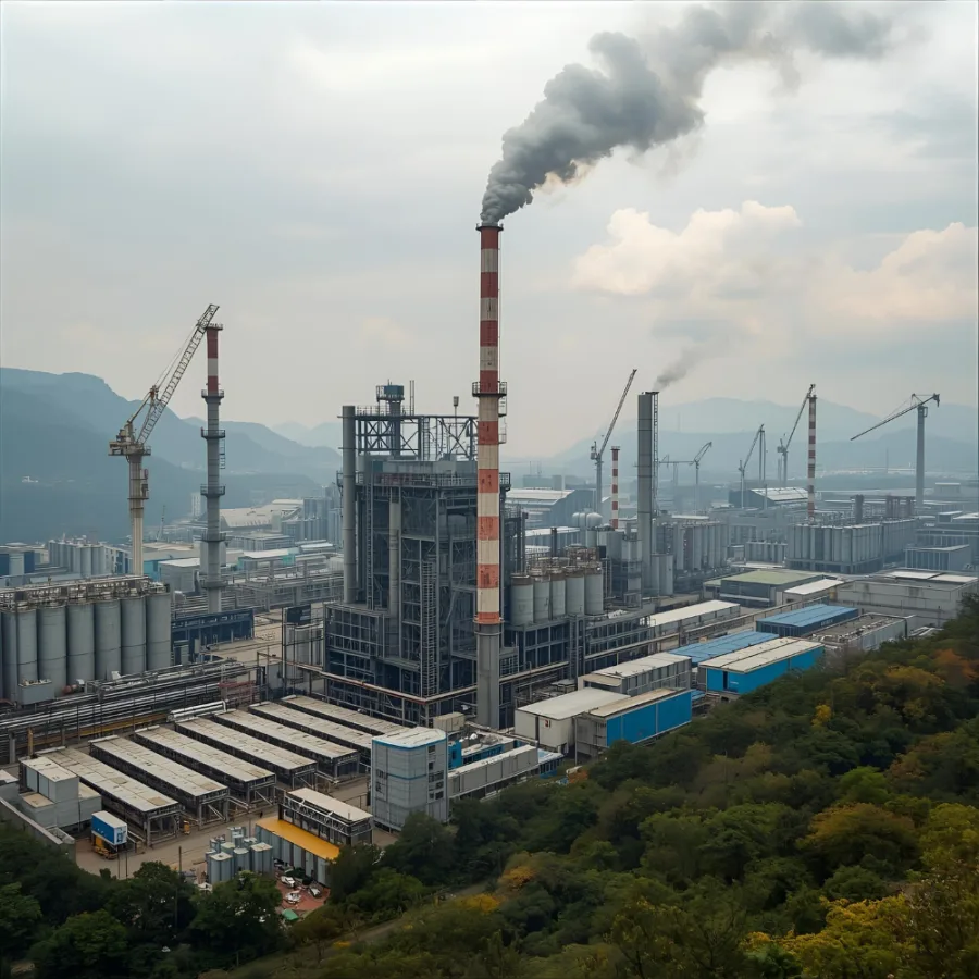 Industrial plant aligned with Vaastu